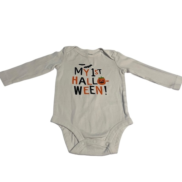 Carter’s Halloween 3pc‎ Baby Set 9M Bodysuit Pants Bib Pumpkin Fal - Picture 2 of 5